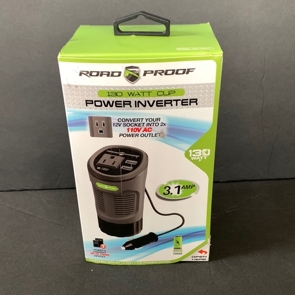 Road Proof Power Inverter 130W 3.1 amp NIB - Picture 1 of 6